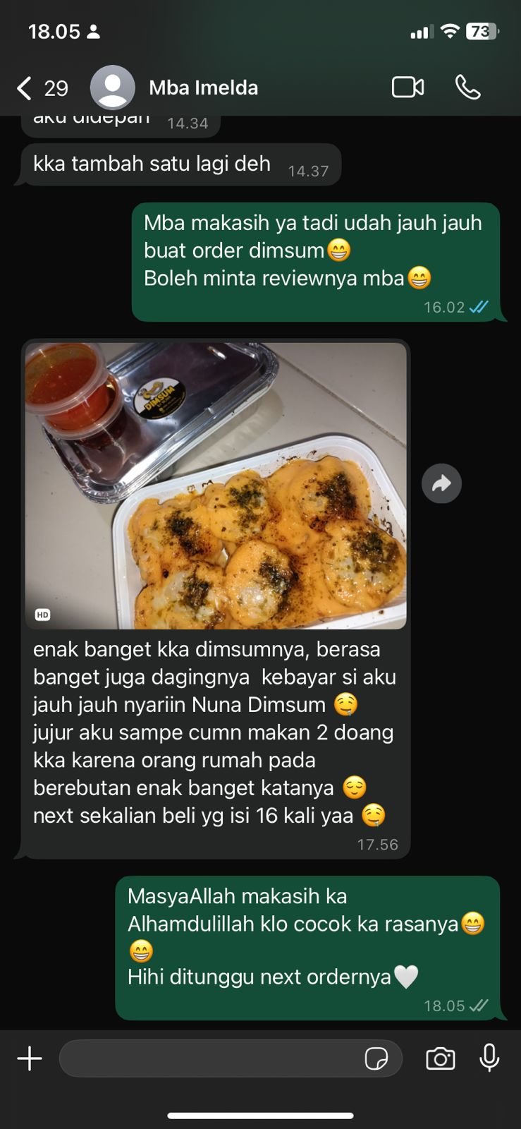Testimoni Dimsum NUNA