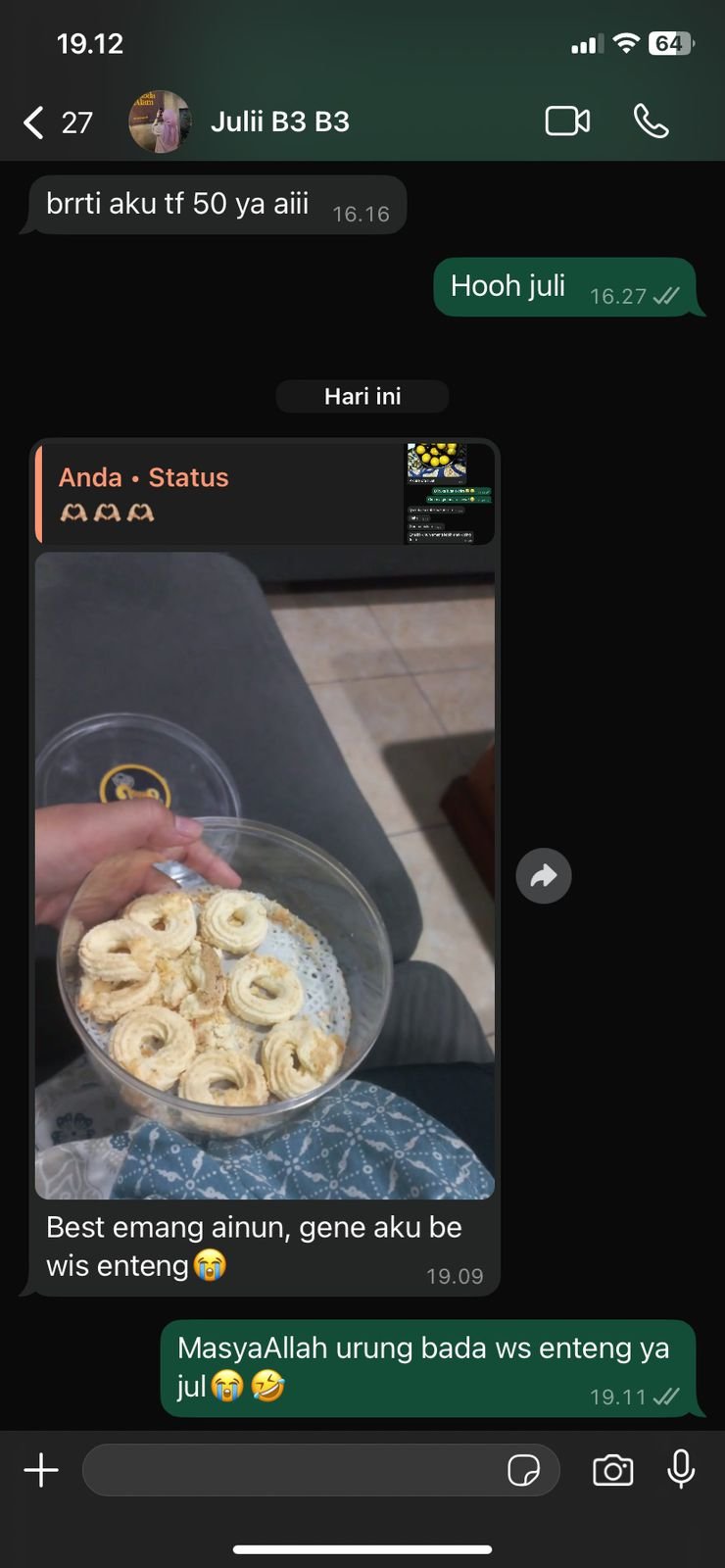 Testimoni WhatsApp Pelanggan NUNA