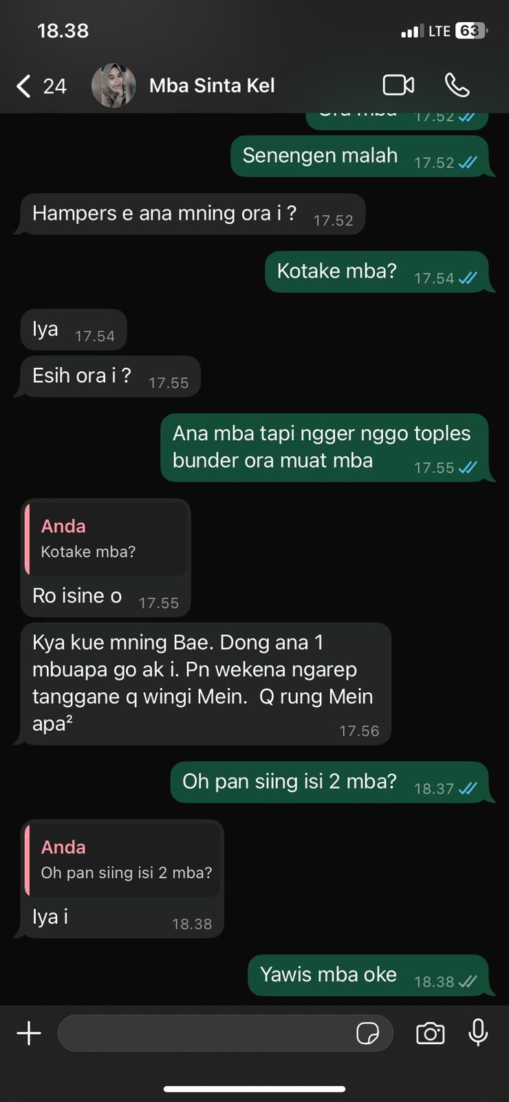 Testimoni Kue Kering